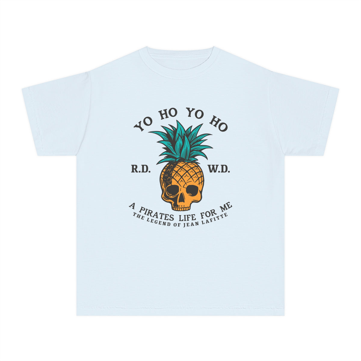 Yo Ho Pirates Life For Me Comfort Colors Youth Midweight Tee