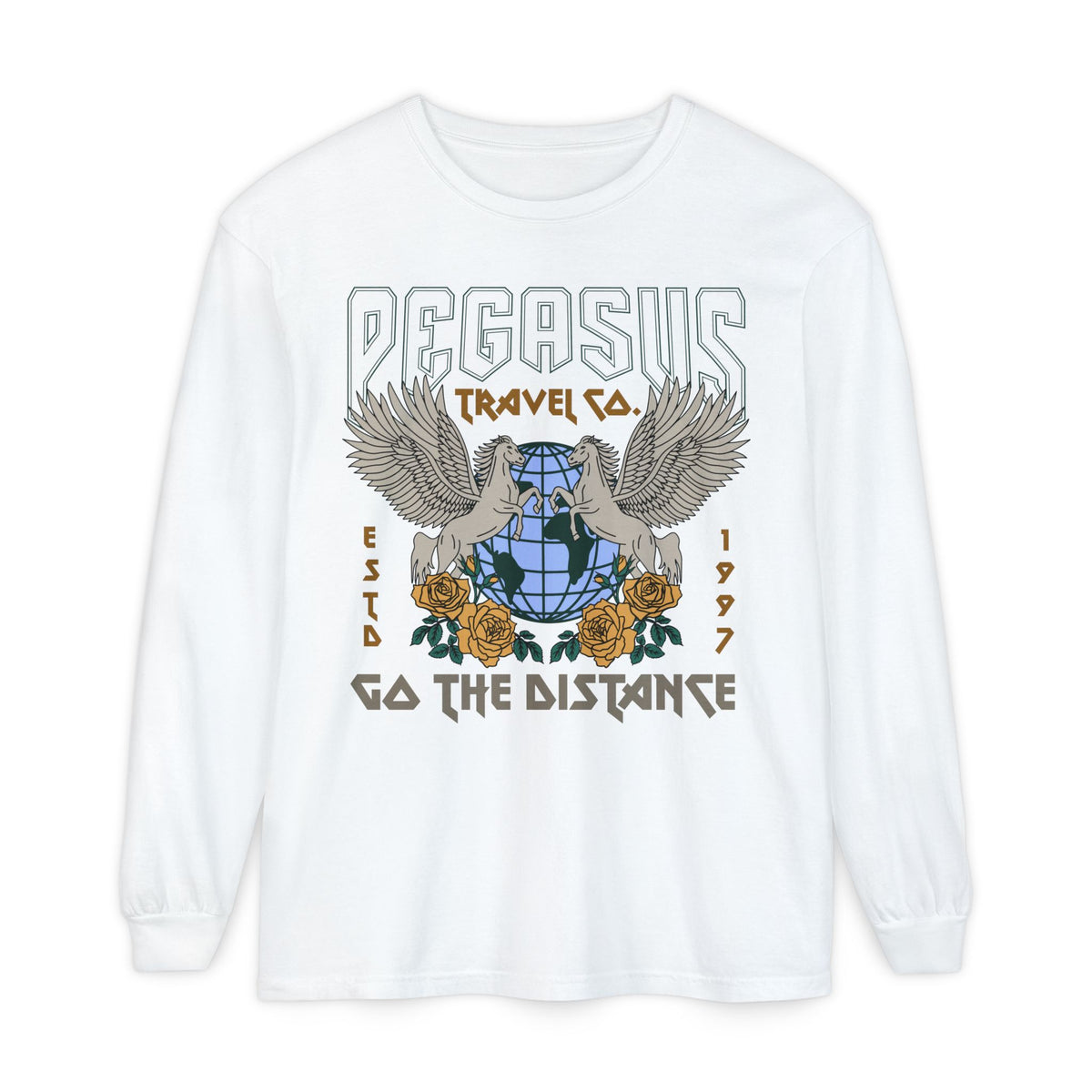 Pegasus Travel Co Comfort Colors Unisex Garment-dyed Long Sleeve T-Shirt