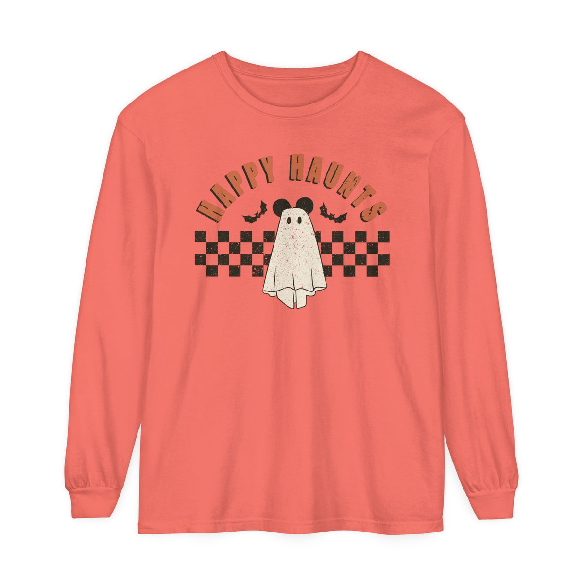 Happy Haunts Comfort Colors Unisex Garment-dyed Long Sleeve T-Shirt