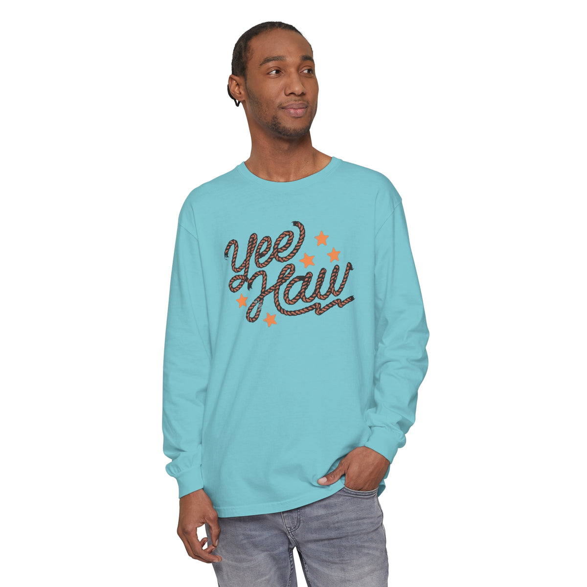 Yee Haw Comfort Colors Unisex Garment-dyed Long Sleeve T-Shirt