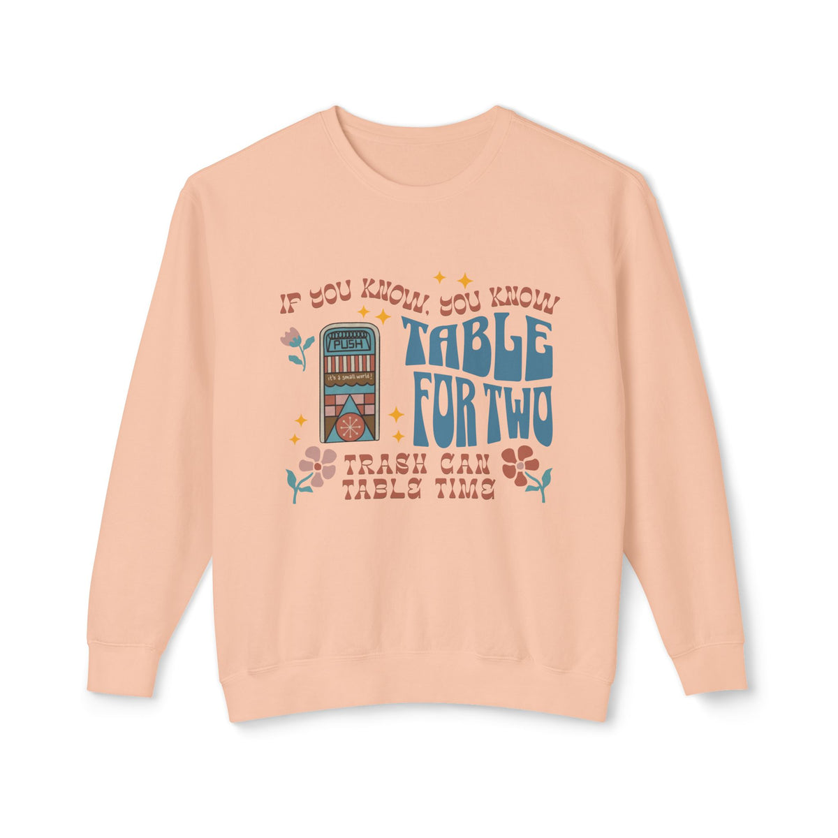 Table For Two Unisex Lightweight Comfort Colors Crewneck Sweatshirt