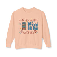 Table For Two Unisex Lightweight Comfort Colors Crewneck Sweatshirt