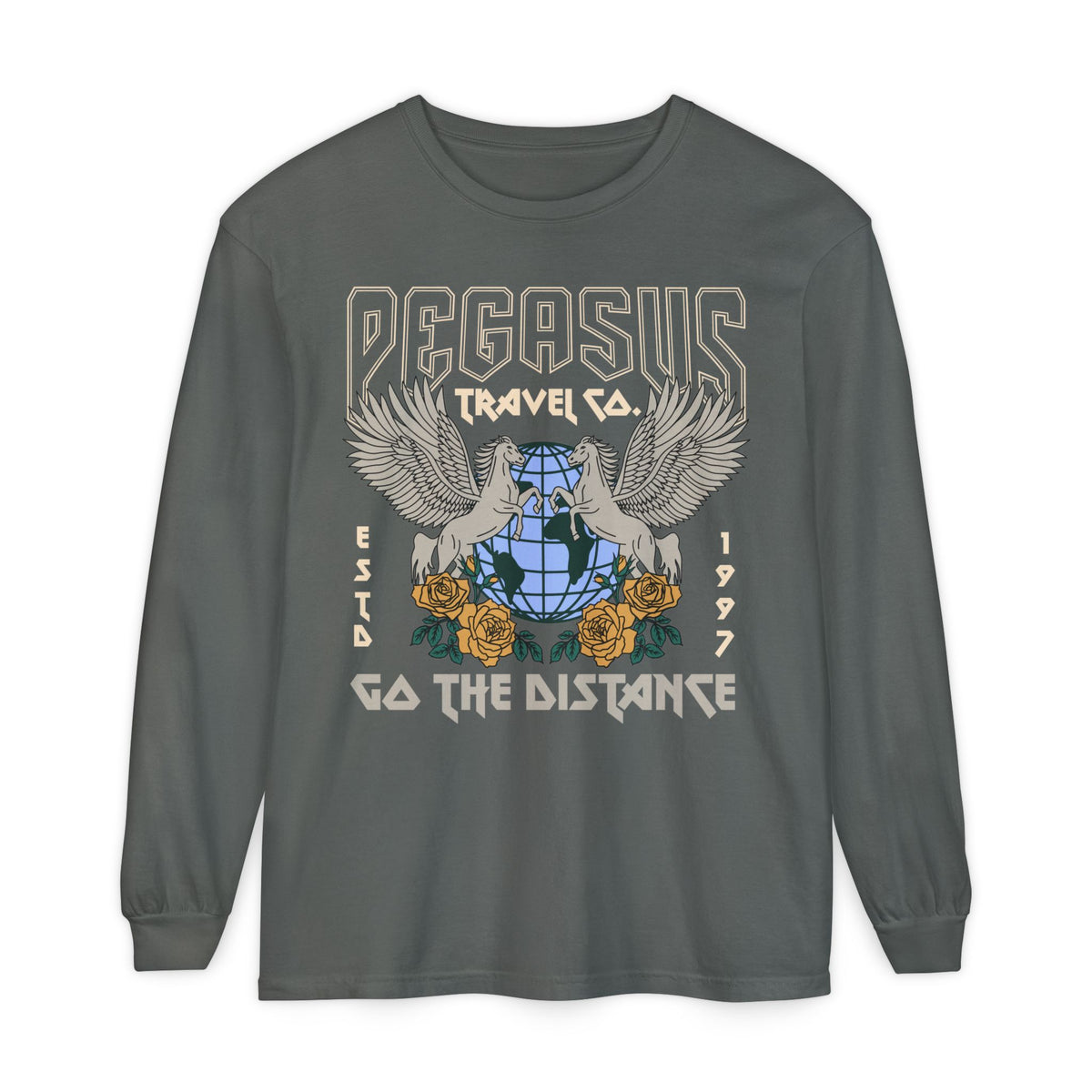 Pegasus Travel Co Comfort Colors Unisex Garment-dyed Long Sleeve T-Shirt