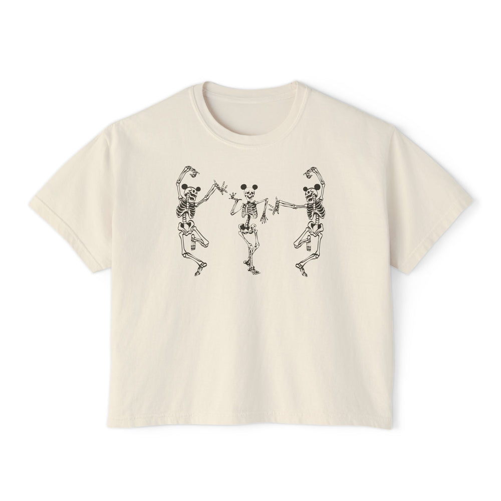 Dancing Skeletons with Ears Comfort Colors Women's Boxy Tee