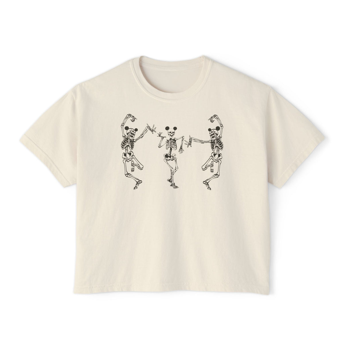 Dancing Skeletons with Ears Comfort Colors Women's Boxy Tee