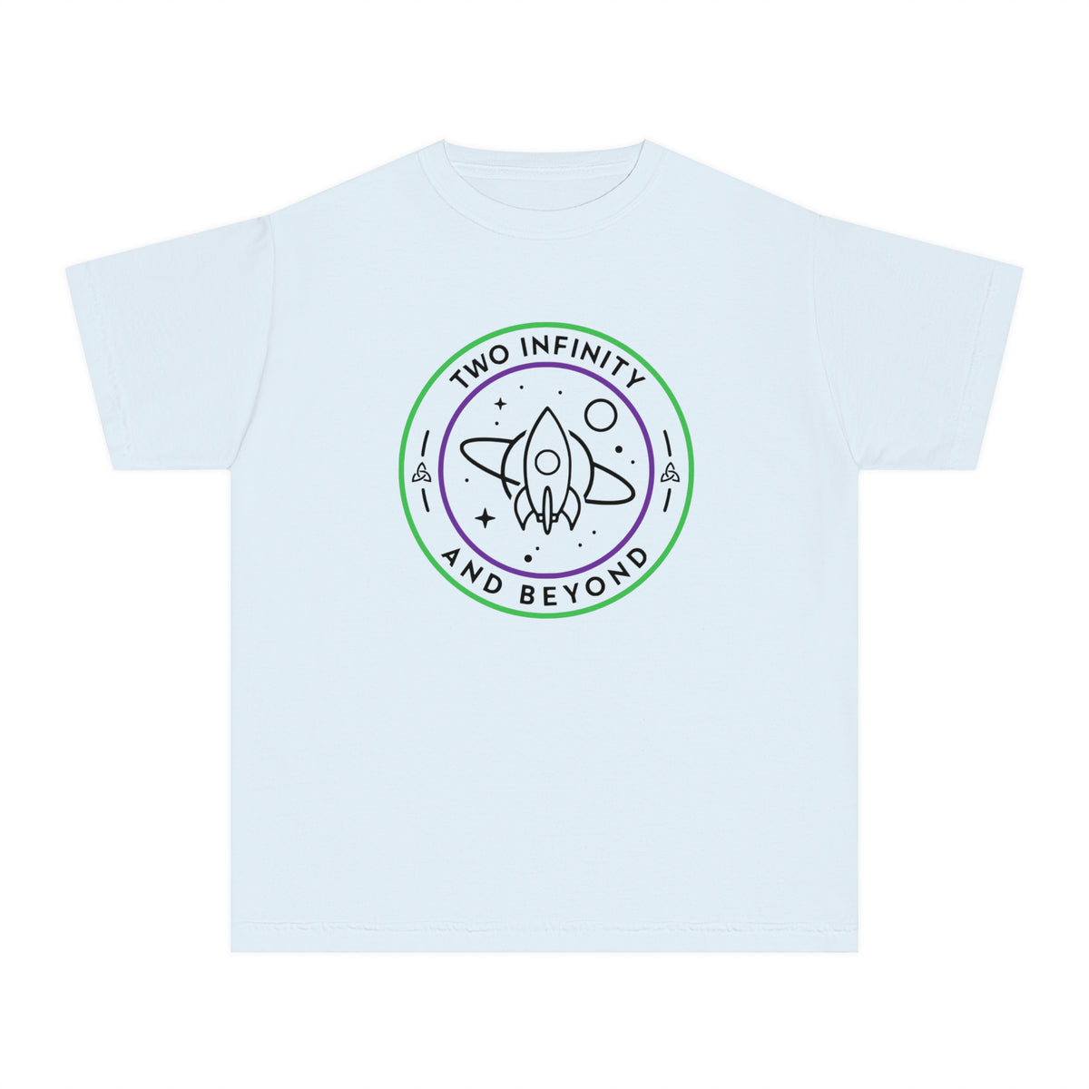 Two Infinity And Beyond Comfort Colors Youth Midweight Tee