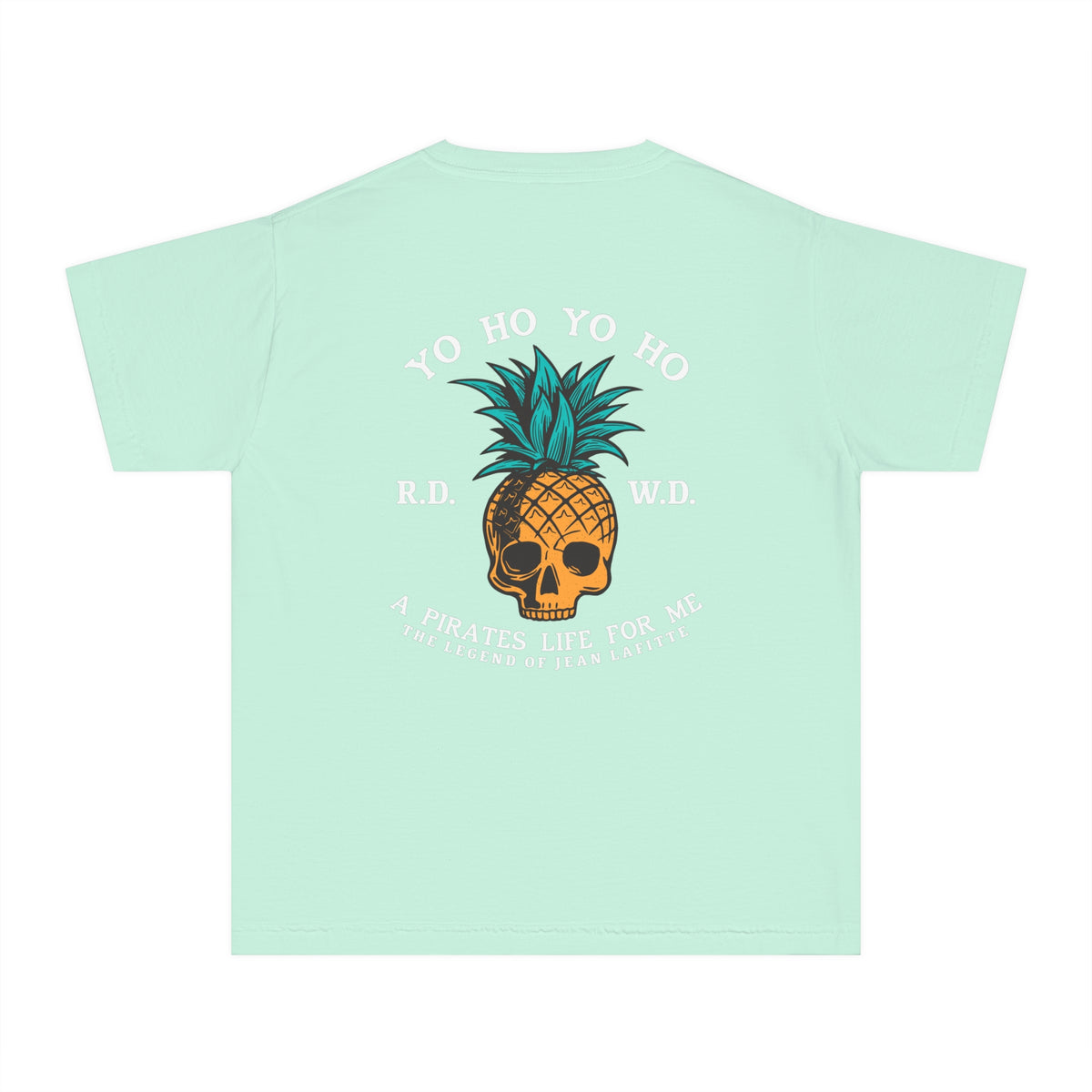Yo Ho Pirates Life For Me Comfort Colors Youth Midweight Tee