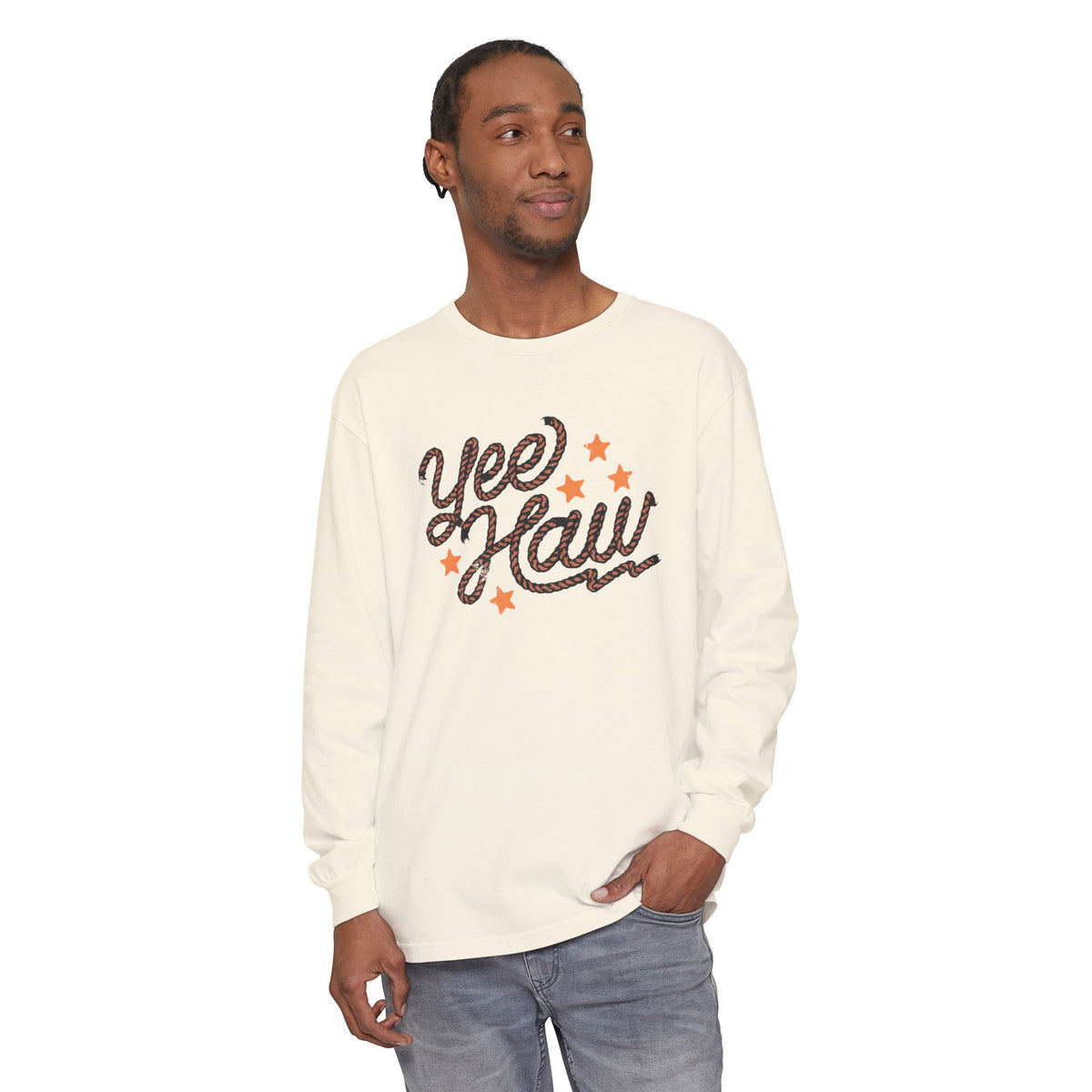 Yee Haw Comfort Colors Unisex Garment-dyed Long Sleeve T-Shirt