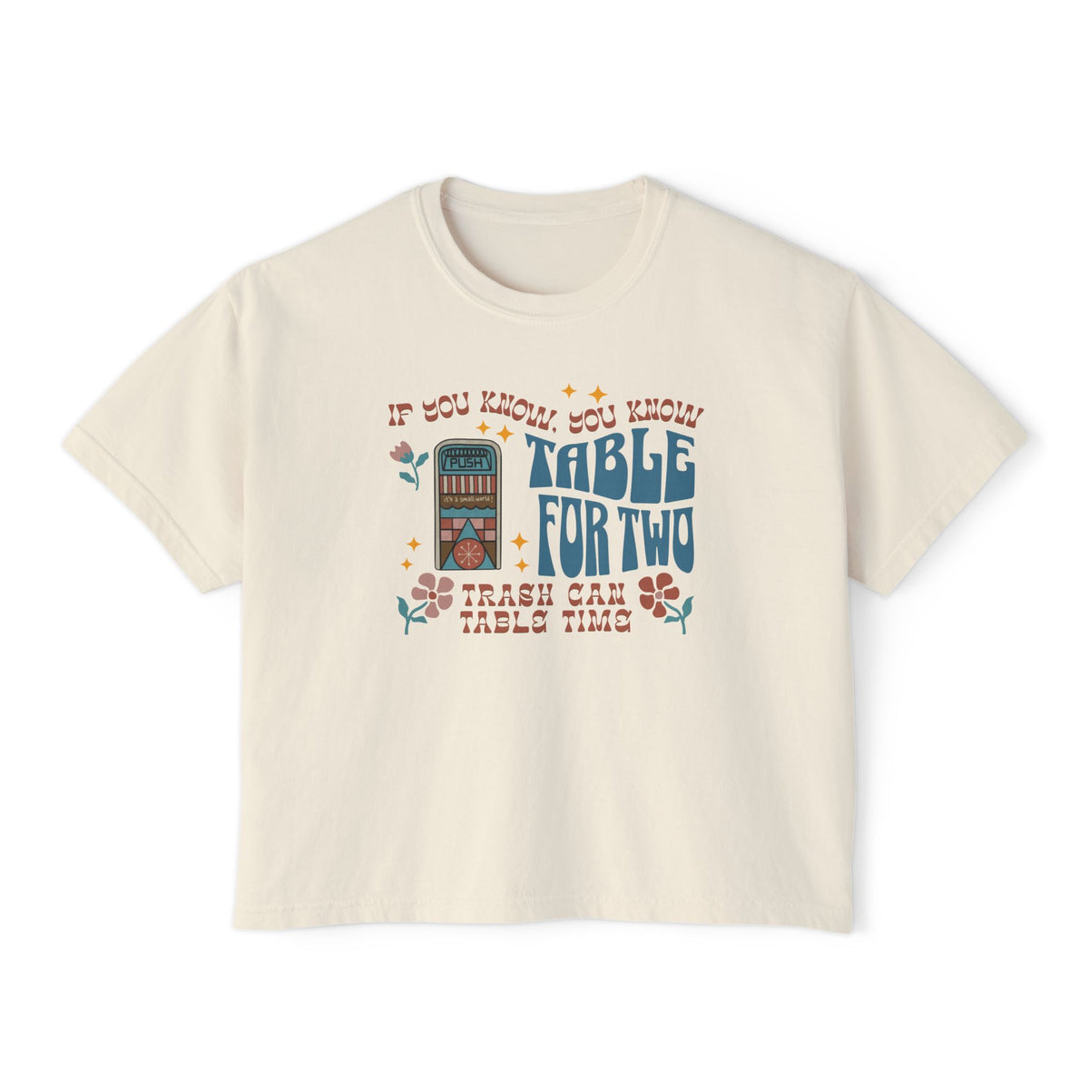Table For Two Comfort Colors Women's Boxy Tee