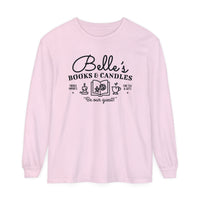 Belle’s Books & Candles Comfort Colors Unisex Garment-dyed Long Sleeve T-Shirt