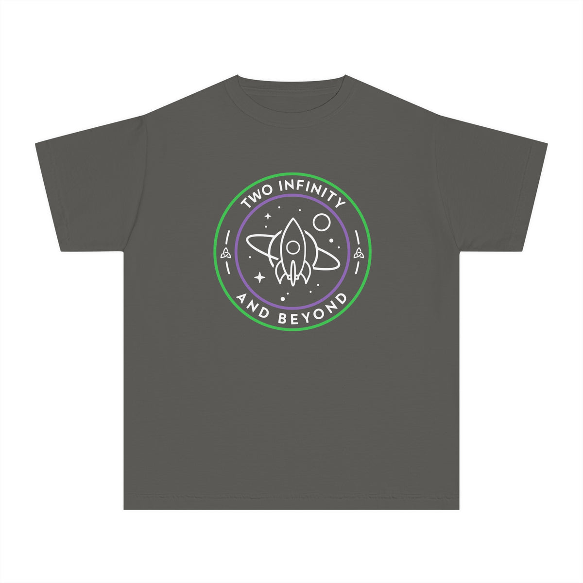 Two Infinity And Beyond Comfort Colors Youth Midweight Tee