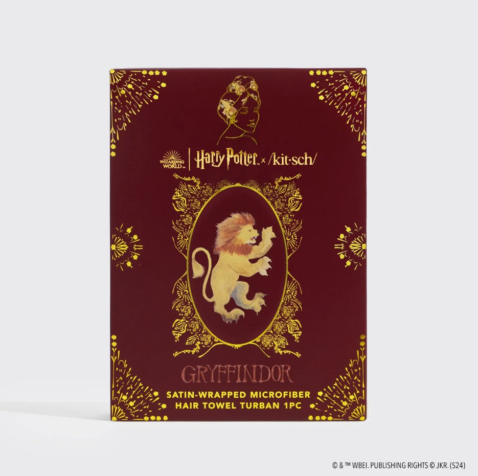 Harry Potter X Kitsch Satin-Wrapped Hair Towel - Gryffindor