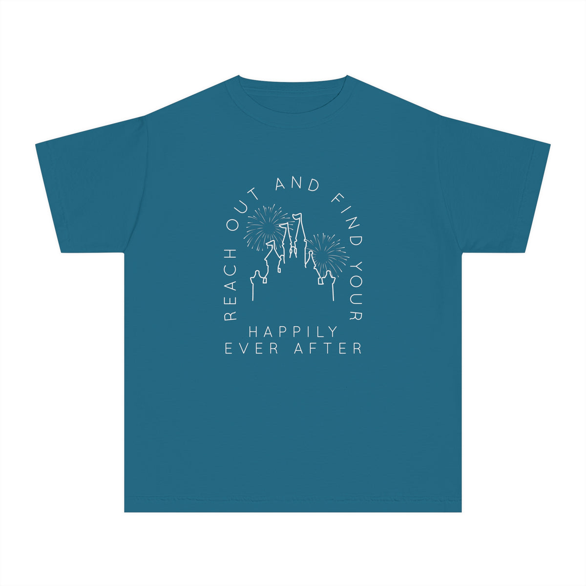 Reach Out And Find Your Happily Ever After Comfort Colors Youth Midweight Tee