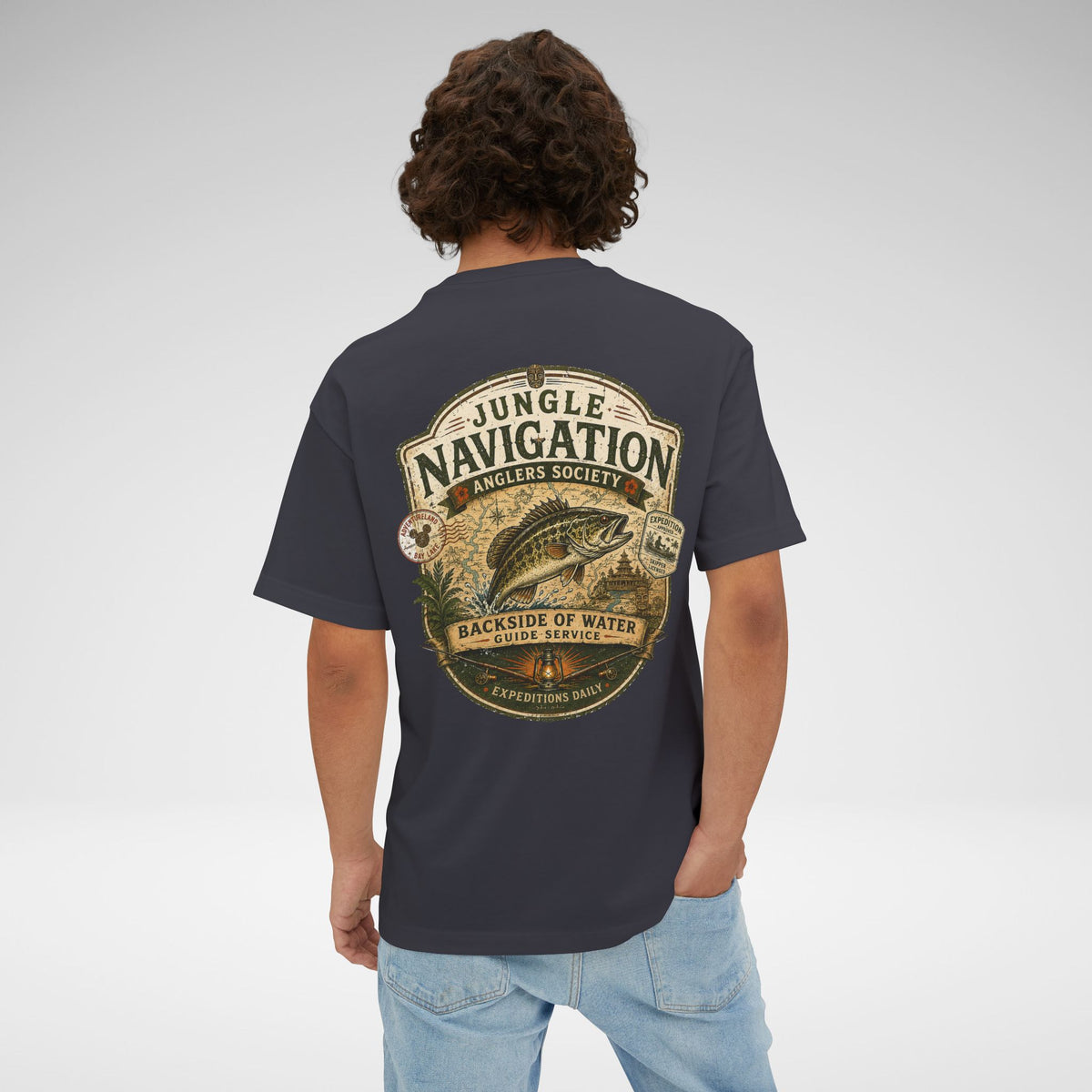 Jungle Navigation Anglers Society Oversized Tee