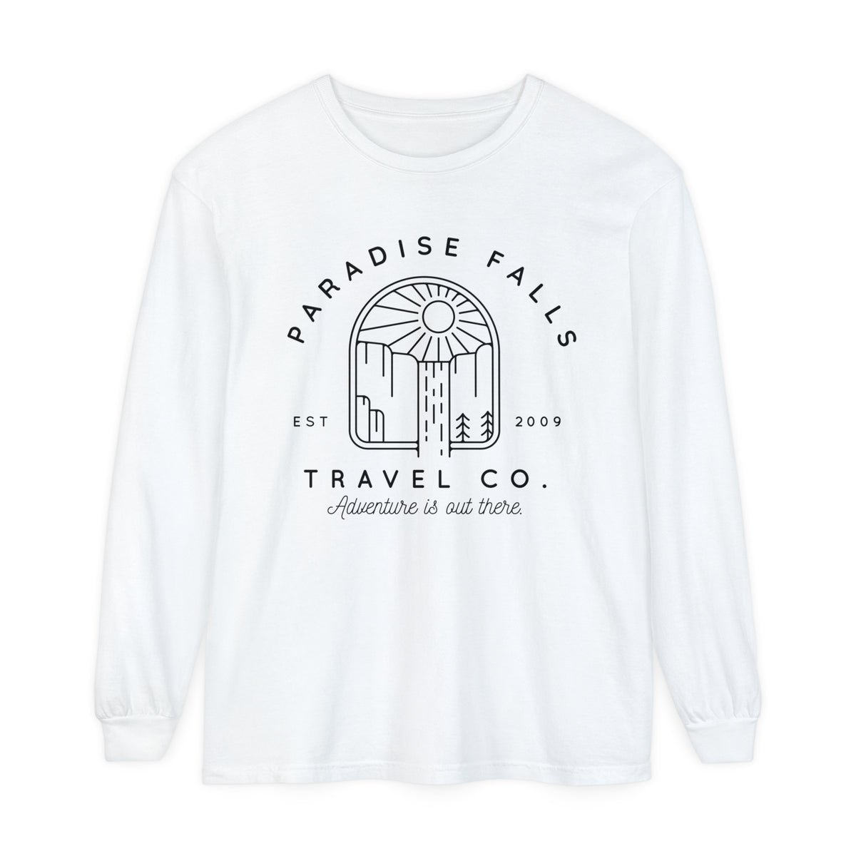 Paradise Falls Vacation Co. Comfort Colors Unisex Garment-dyed Long Sleeve T-Shirt
