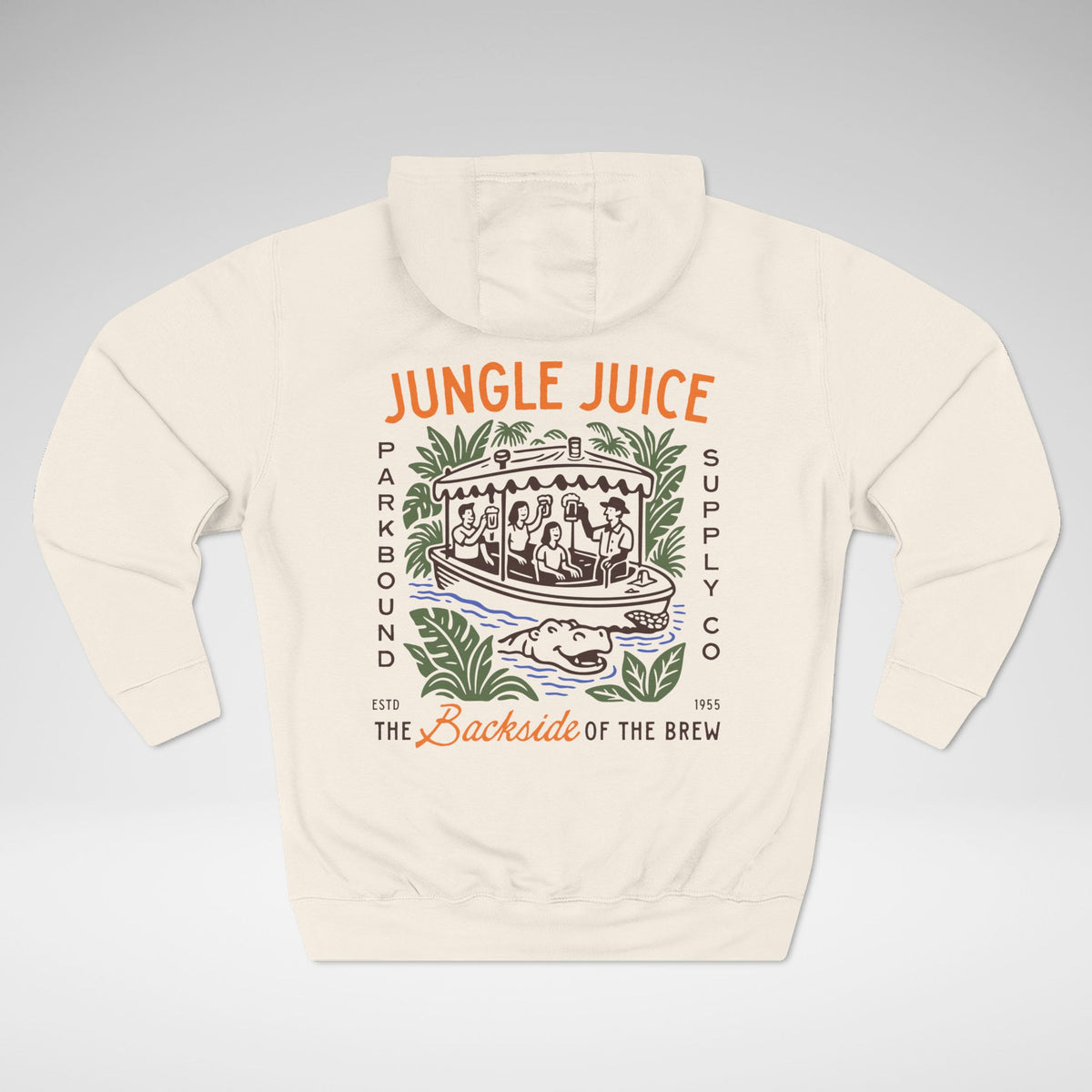 Jungle Juice - The Backside of the Brew Lane Seven Fleece Hoodie