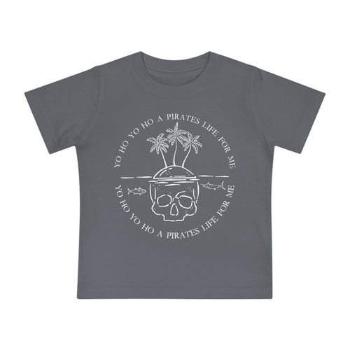 Yo Ho Yo Ho A Pirates Life For Me Bella Canvas Baby Short Sleeve T-Shirt