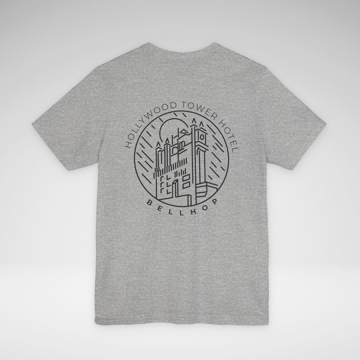 Hollywood Tower Hotel Bellhop Bella Canvas Unisex Jersey Short Sleeve Tee