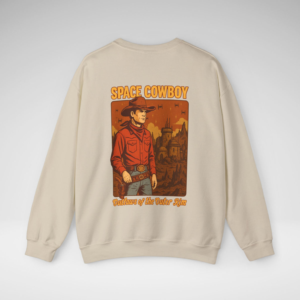 Space Cowboy Outlaws of the Outer Rim Gildan Unisex Heavy Blend™ Crewneck Sweatshirt