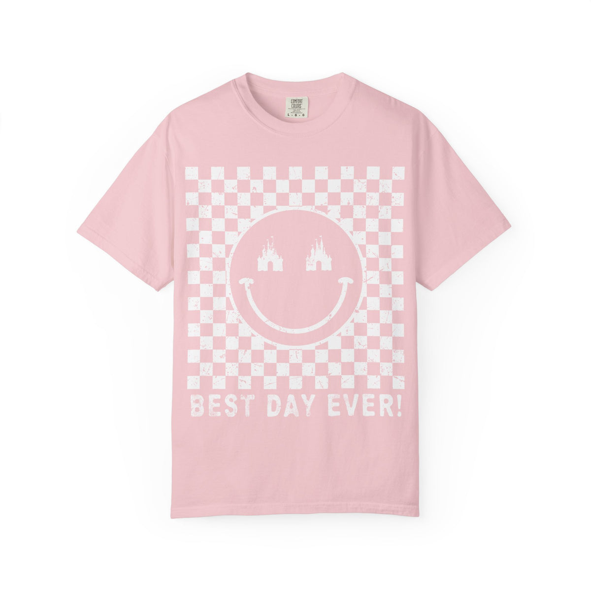 Retro Checkered Best Day Ever Comfort Colors Unisex Garment-Dyed T-shirt