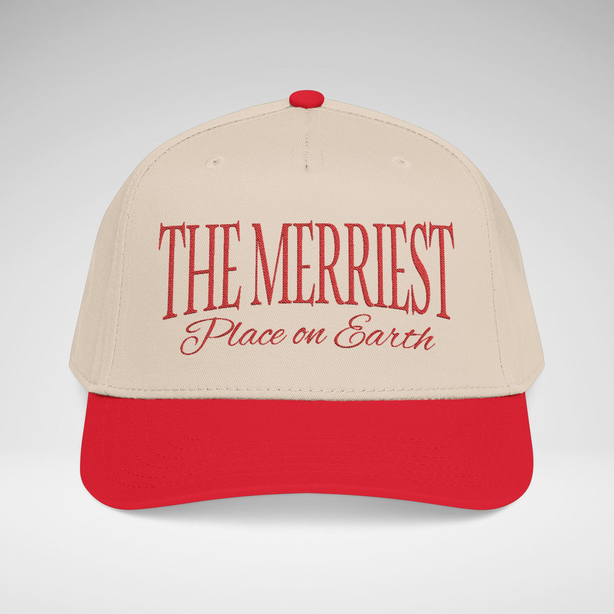 The Merriest Place on Earth Embroidered Christmas Hat