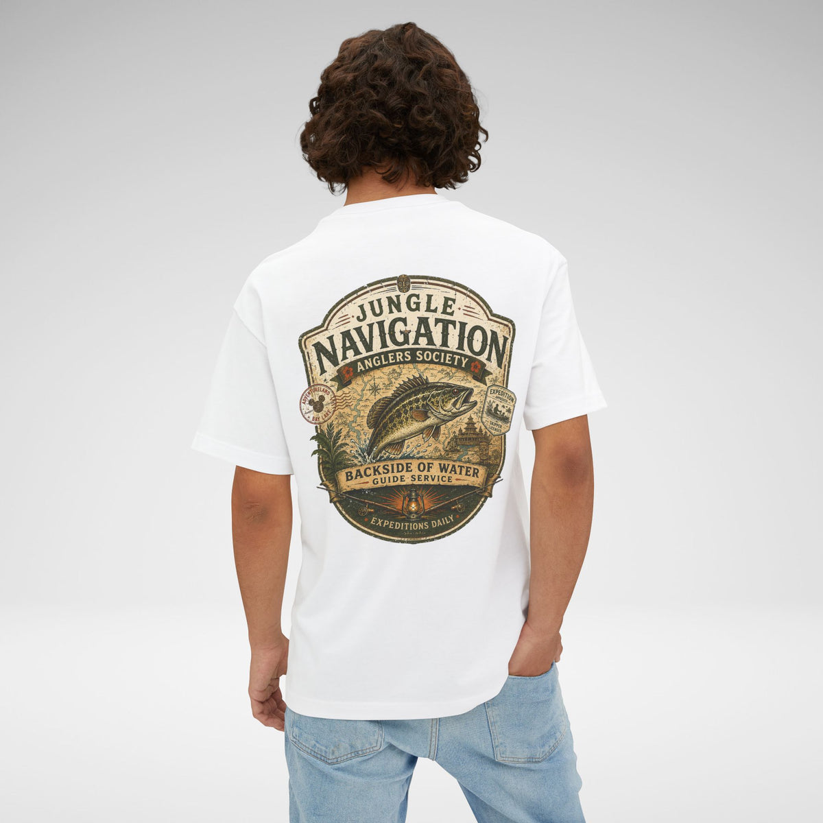 Jungle Navigation Anglers Society Oversized Tee