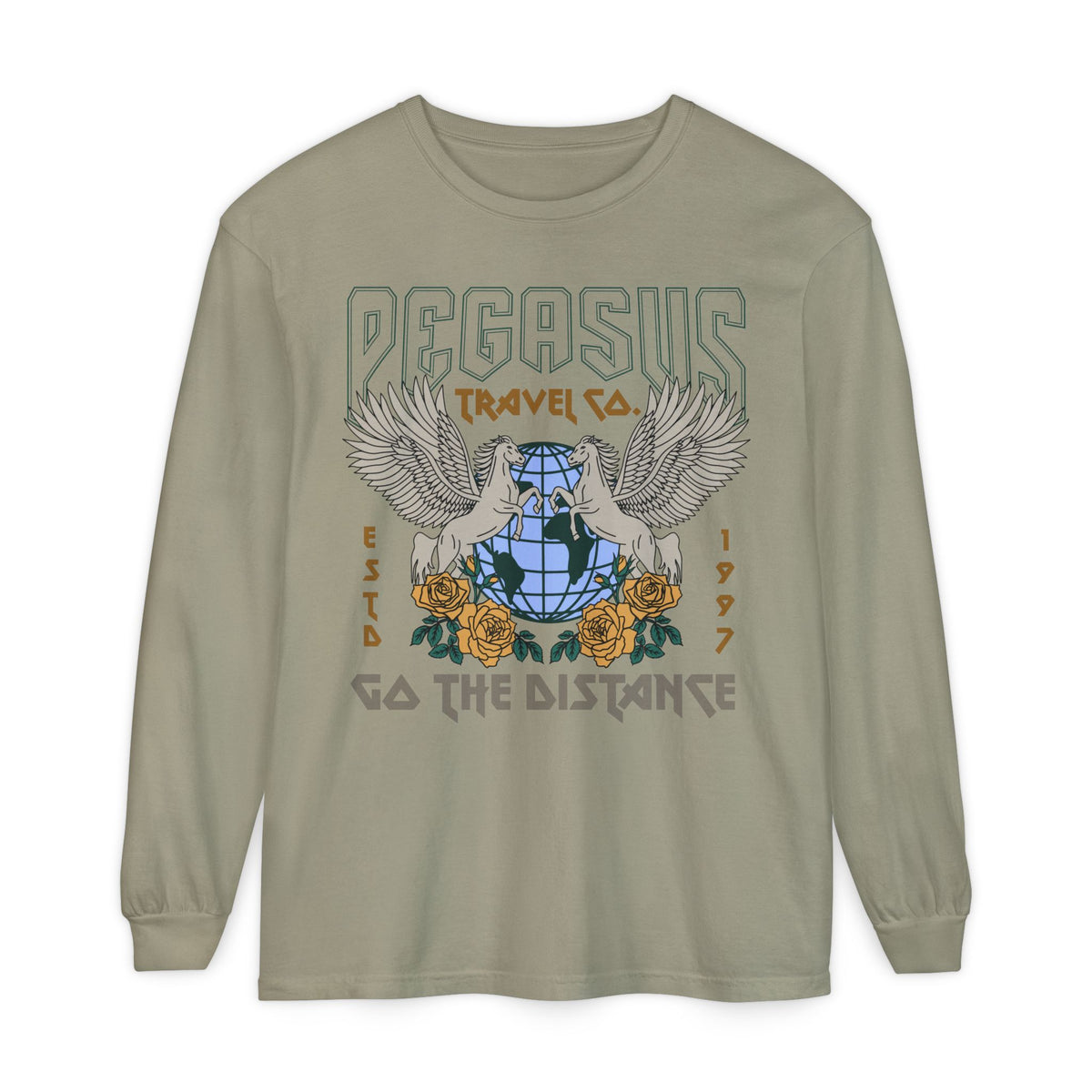 Pegasus Travel Co Comfort Colors Unisex Garment-dyed Long Sleeve T-Shirt