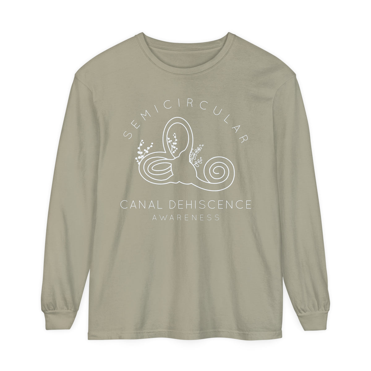 Semicircular Canal Dehiscence Comfort Colors Unisex Garment-dyed Long Sleeve T-Shirt