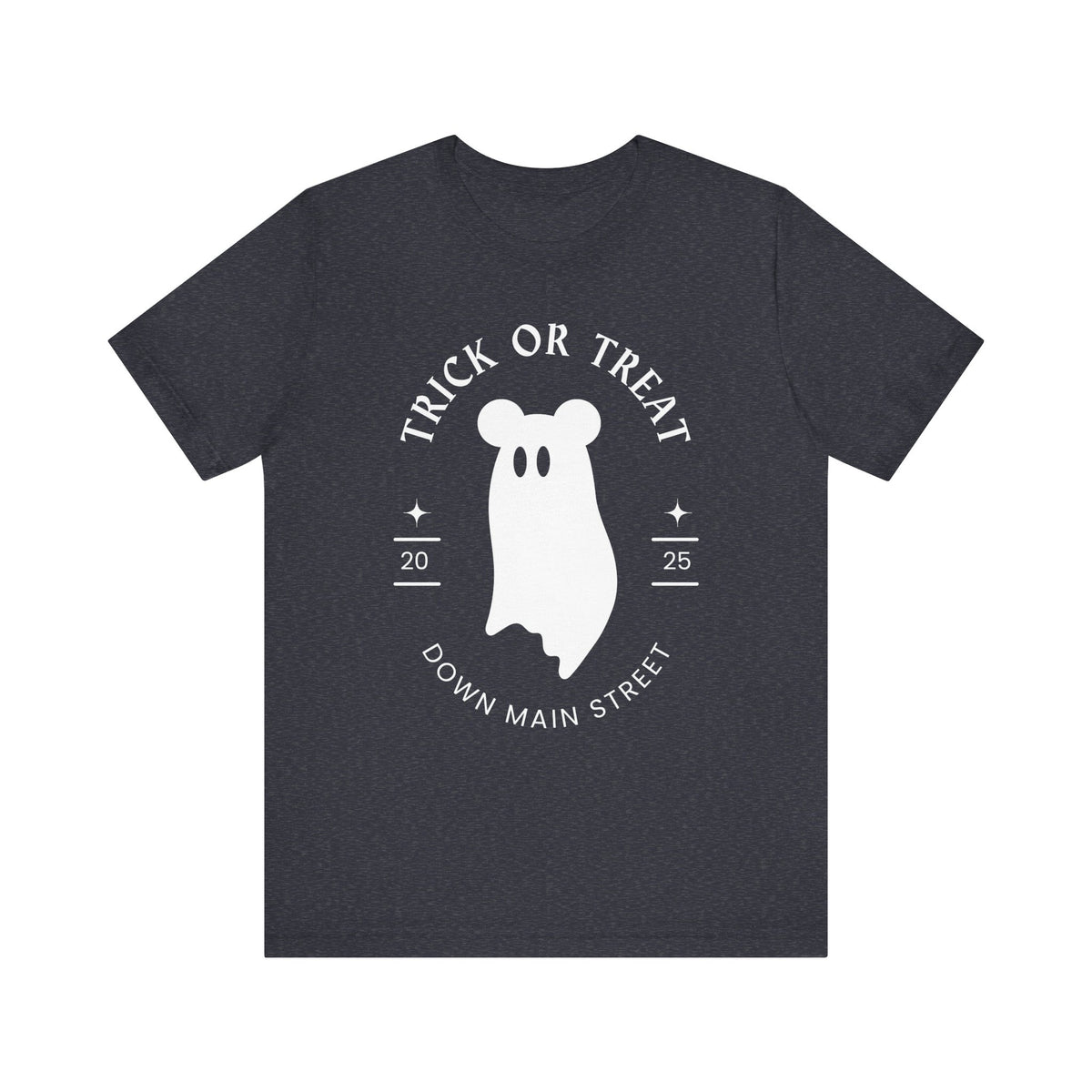 Trick or Treat Down Main Street Unisex Jersey Short Sleeve Tee