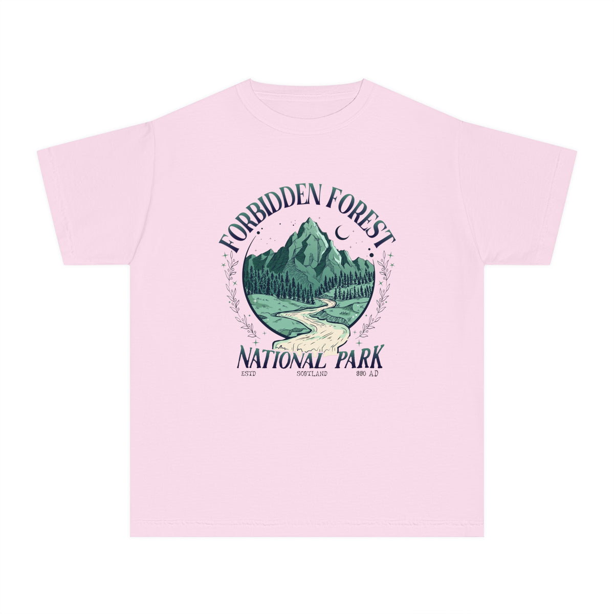 Forbidden Forest National Park Comfort Colors Youth Midweight Tee