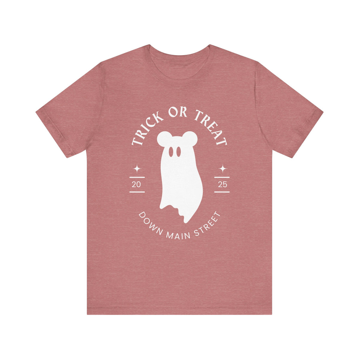 Trick or Treat Down Main Street Unisex Jersey Short Sleeve Tee