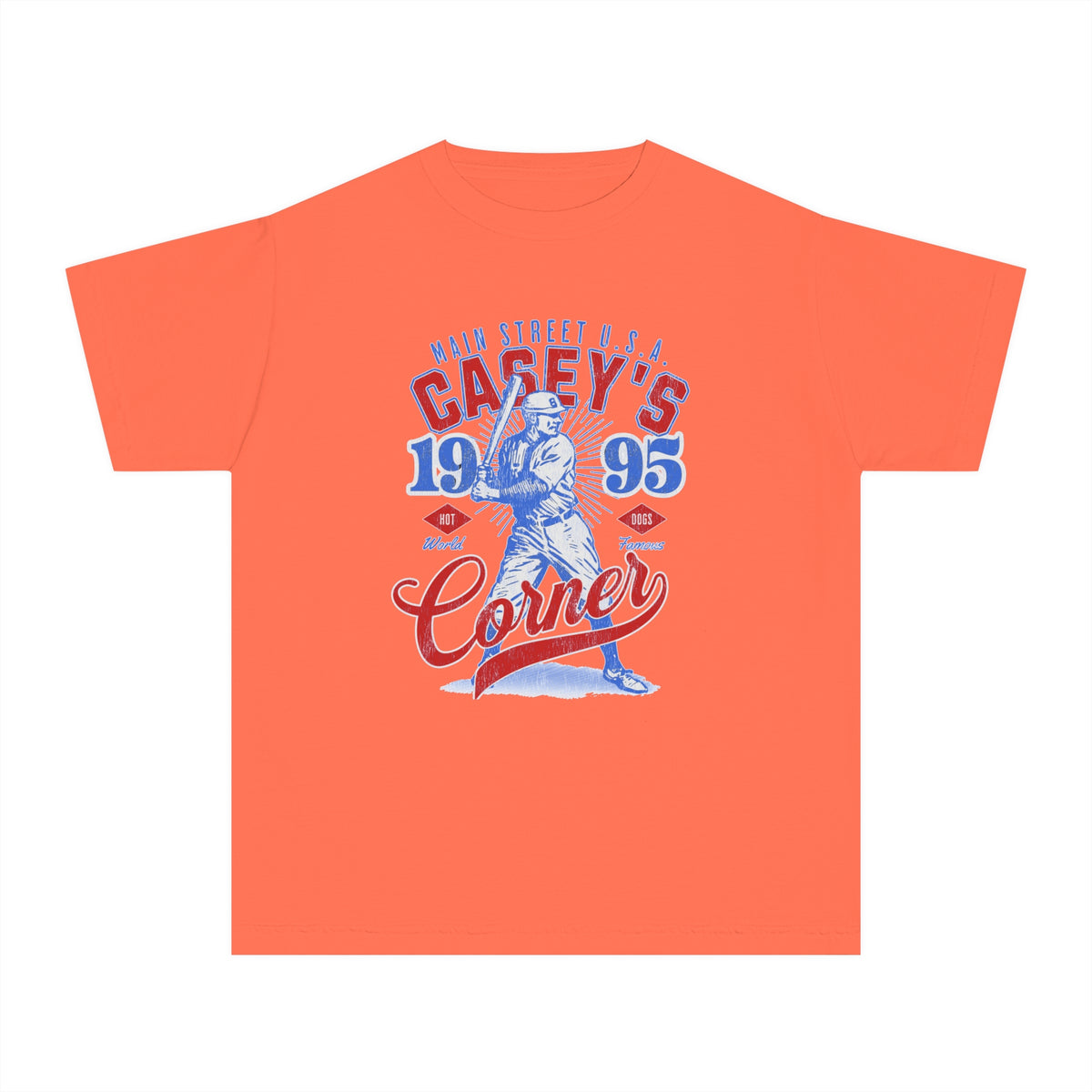 Casey’s Corner Distressed Comfort Colors Youth Midweight Tee