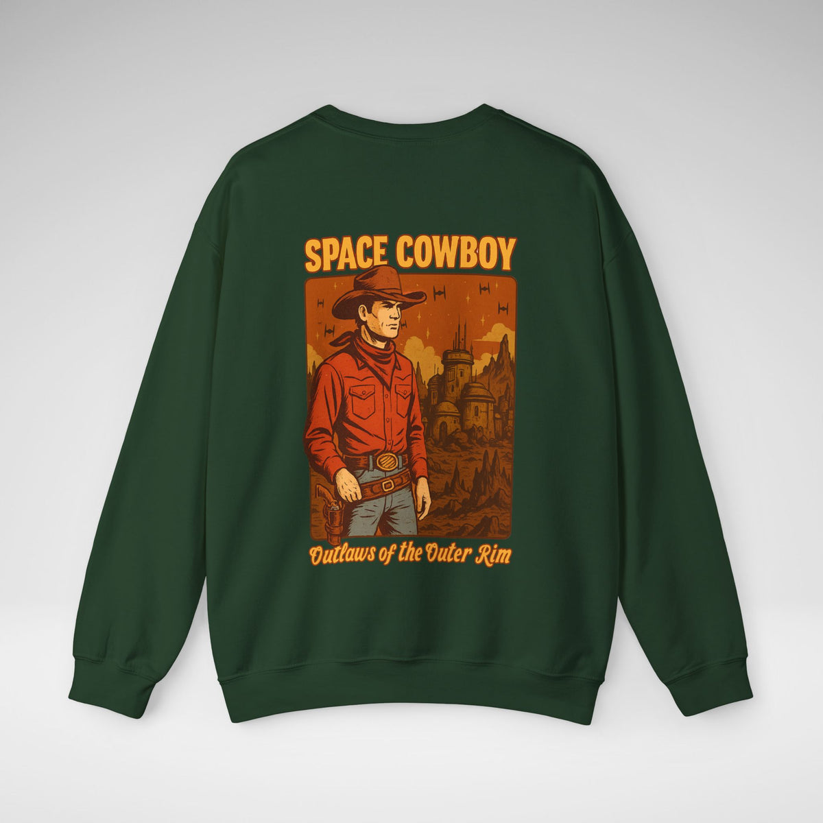 Space Cowboy Outlaws of the Outer Rim Gildan Unisex Heavy Blend™ Crewneck Sweatshirt