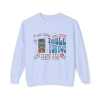 Table For Two Unisex Lightweight Comfort Colors Crewneck Sweatshirt