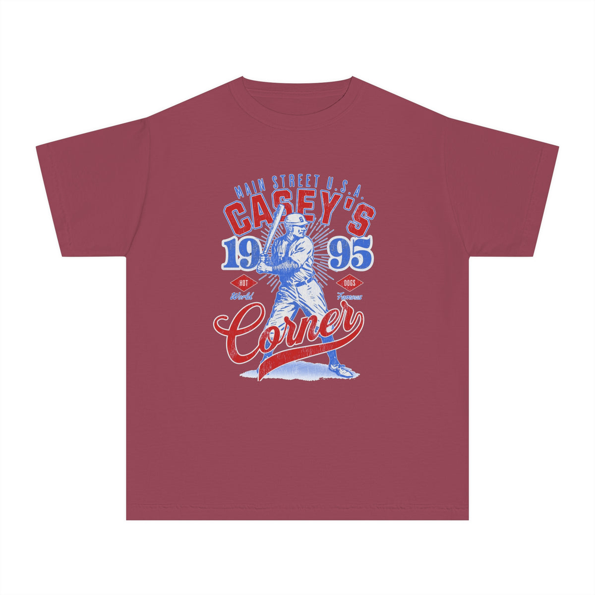 Casey’s Corner Distressed Comfort Colors Youth Midweight Tee