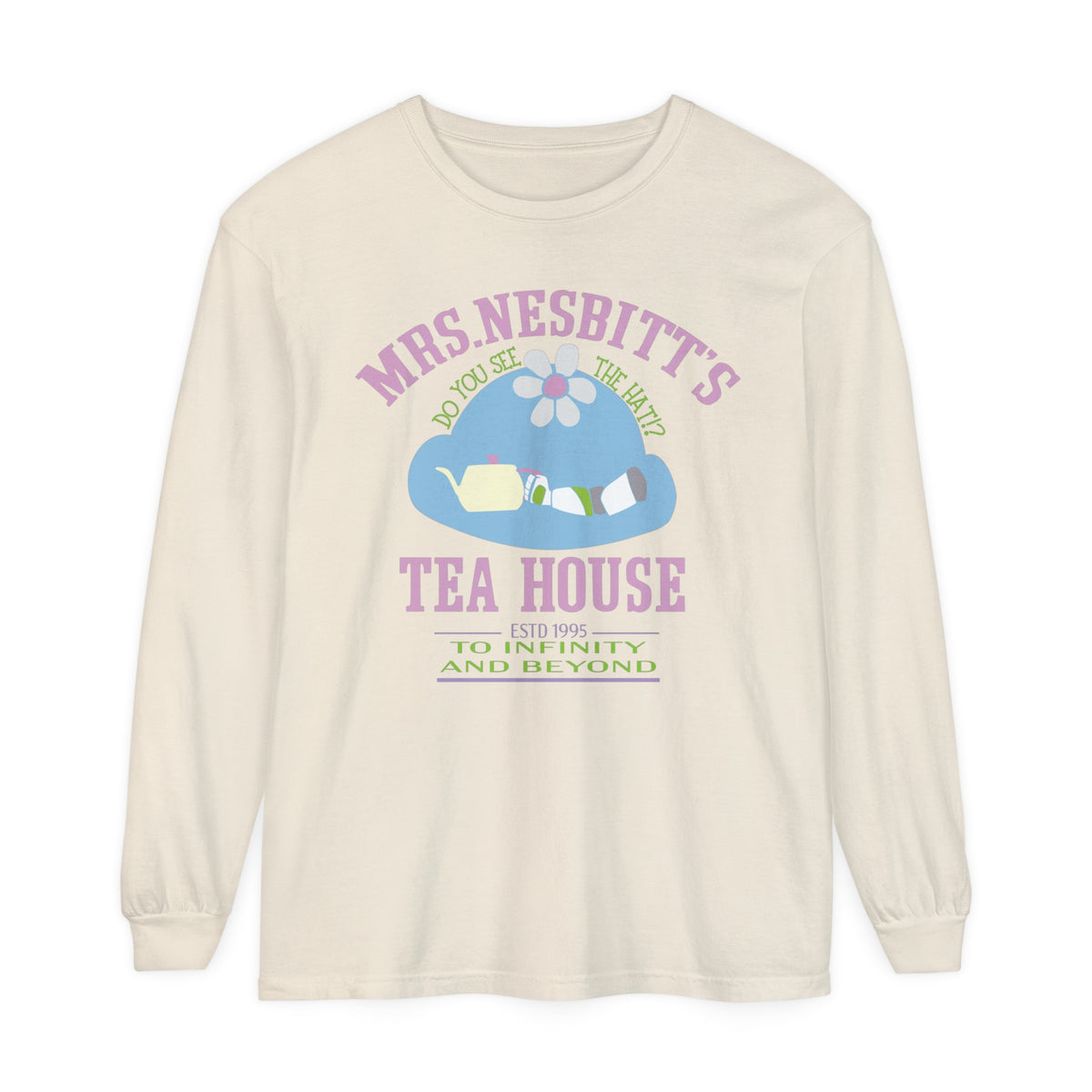 Mrs. Nesbitt’s Tea House Comfort Colors Unisex Garment-dyed Long Sleeve T-Shirt