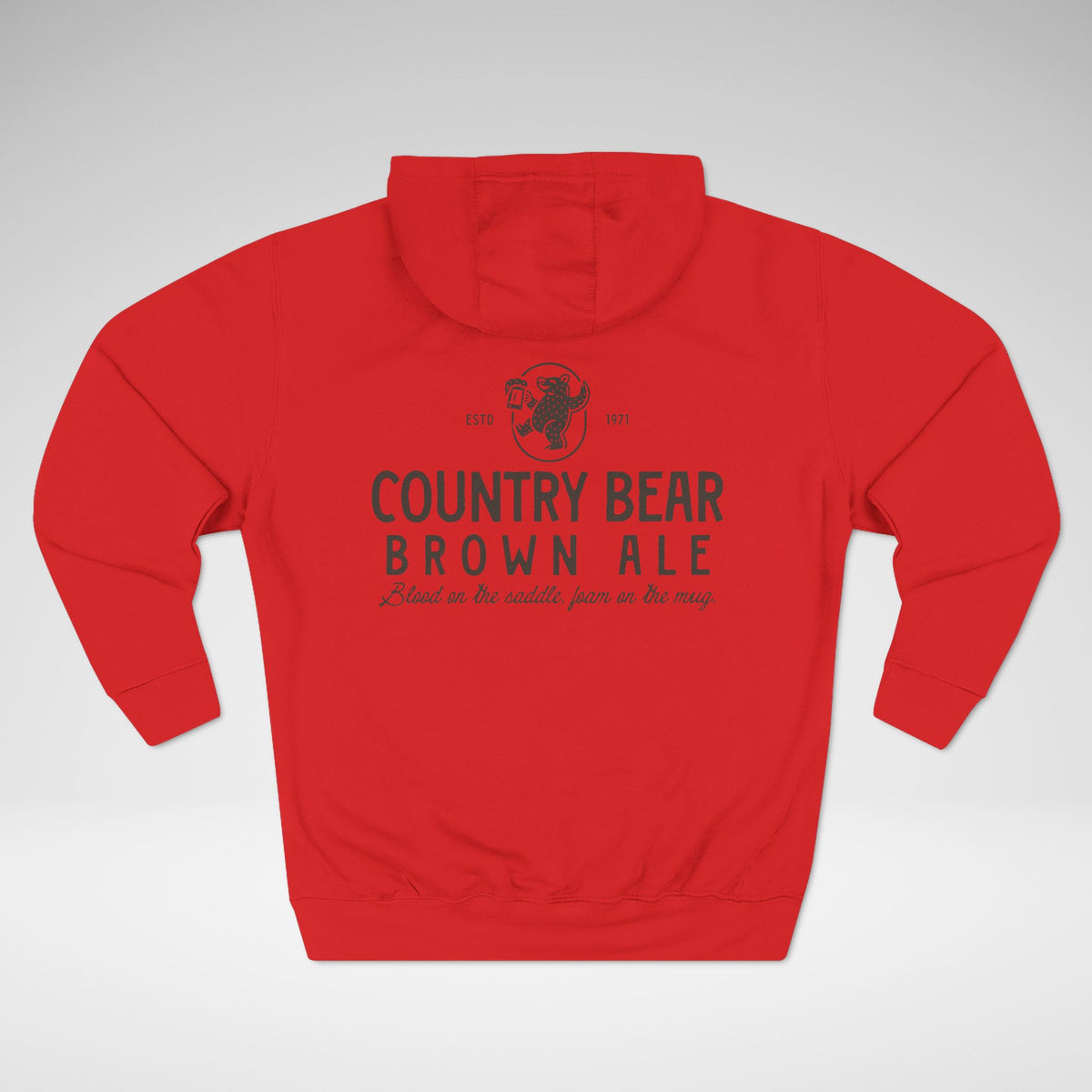 Country Bear Brown Ale Lane Seven Fleece Hoodie