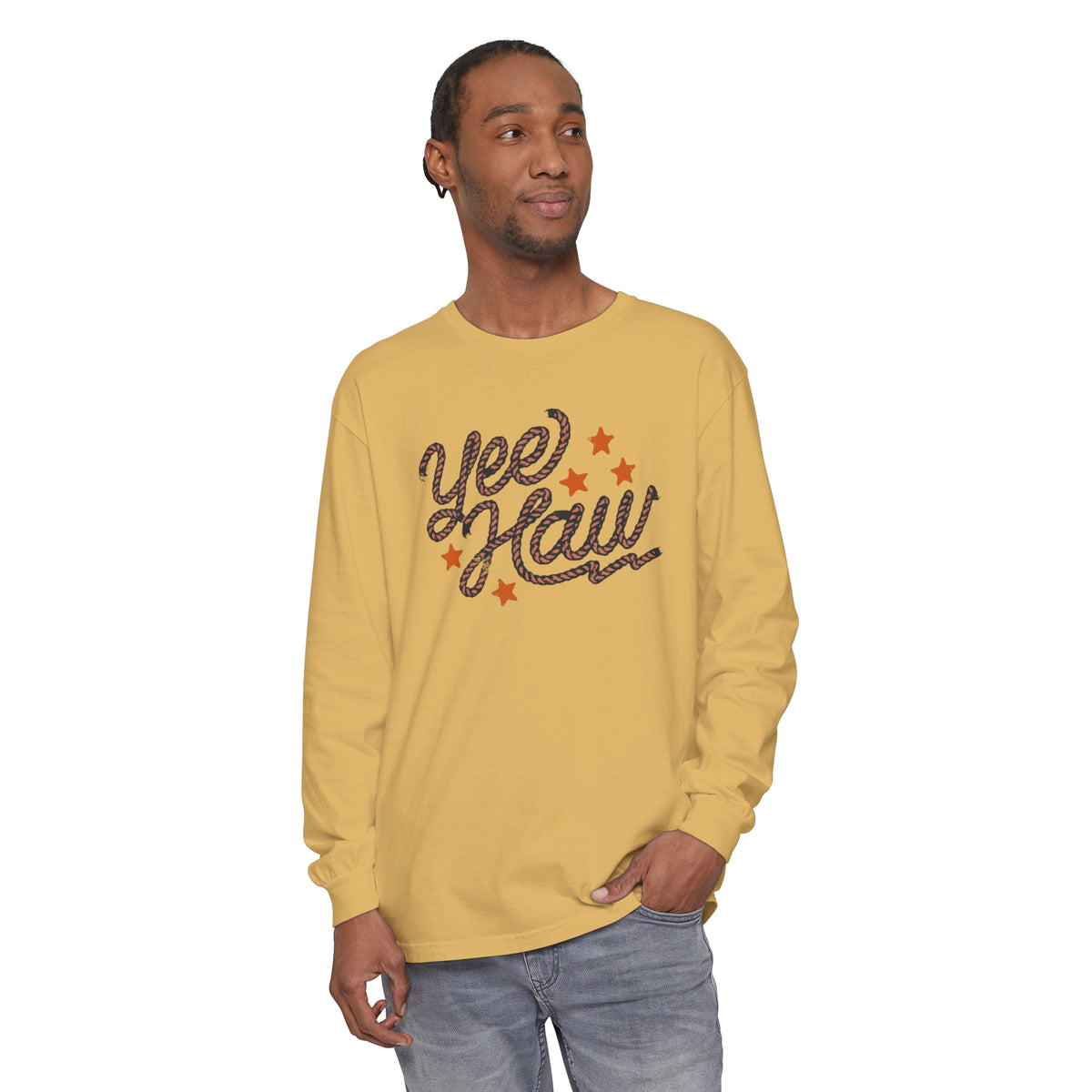 Yee Haw Comfort Colors Unisex Garment-dyed Long Sleeve T-Shirt