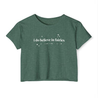I Do Believe In Fairies Women's Festival Crop Top