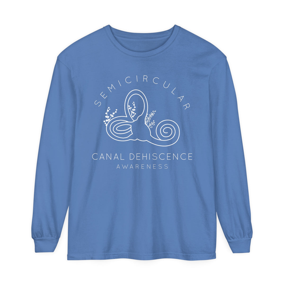 Semicircular Canal Dehiscence Comfort Colors Unisex Garment-dyed Long Sleeve T-Shirt