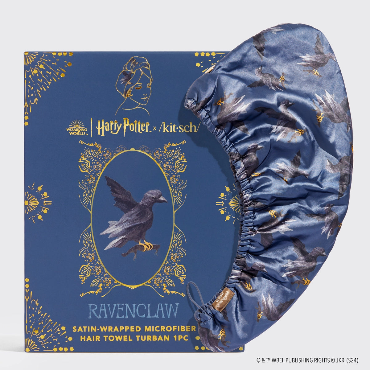 Harry Potter X Kitsch Satin-Wrapped Hair Towel - Ravenclaw