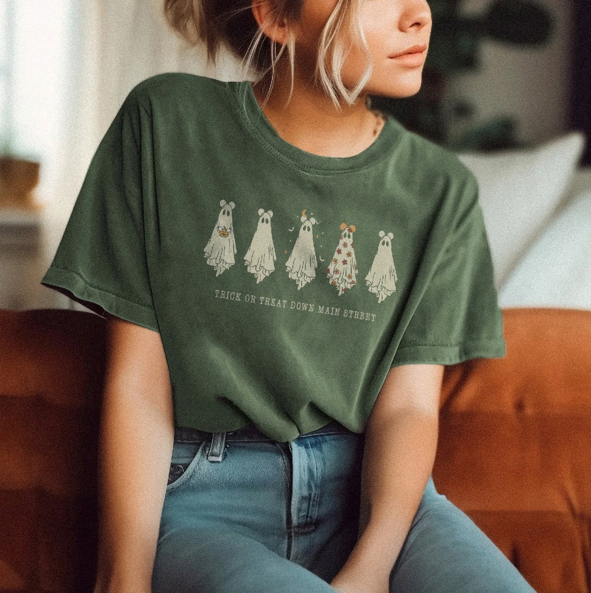 Trick or Treat Down Main Street Comfort Colors Unisex Garment-Dyed T-shirt