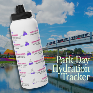 Park Day Hydration Tracker Stainless Steel Water Bottle with Sports Lid