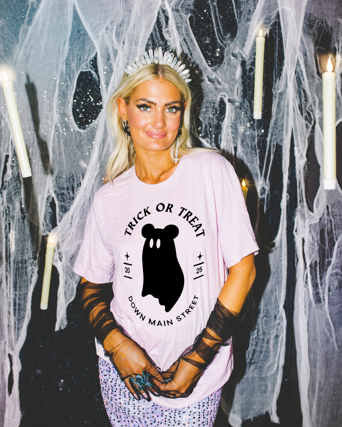 Trick or Treat Down Main Street Unisex Jersey Short Sleeve Tee
