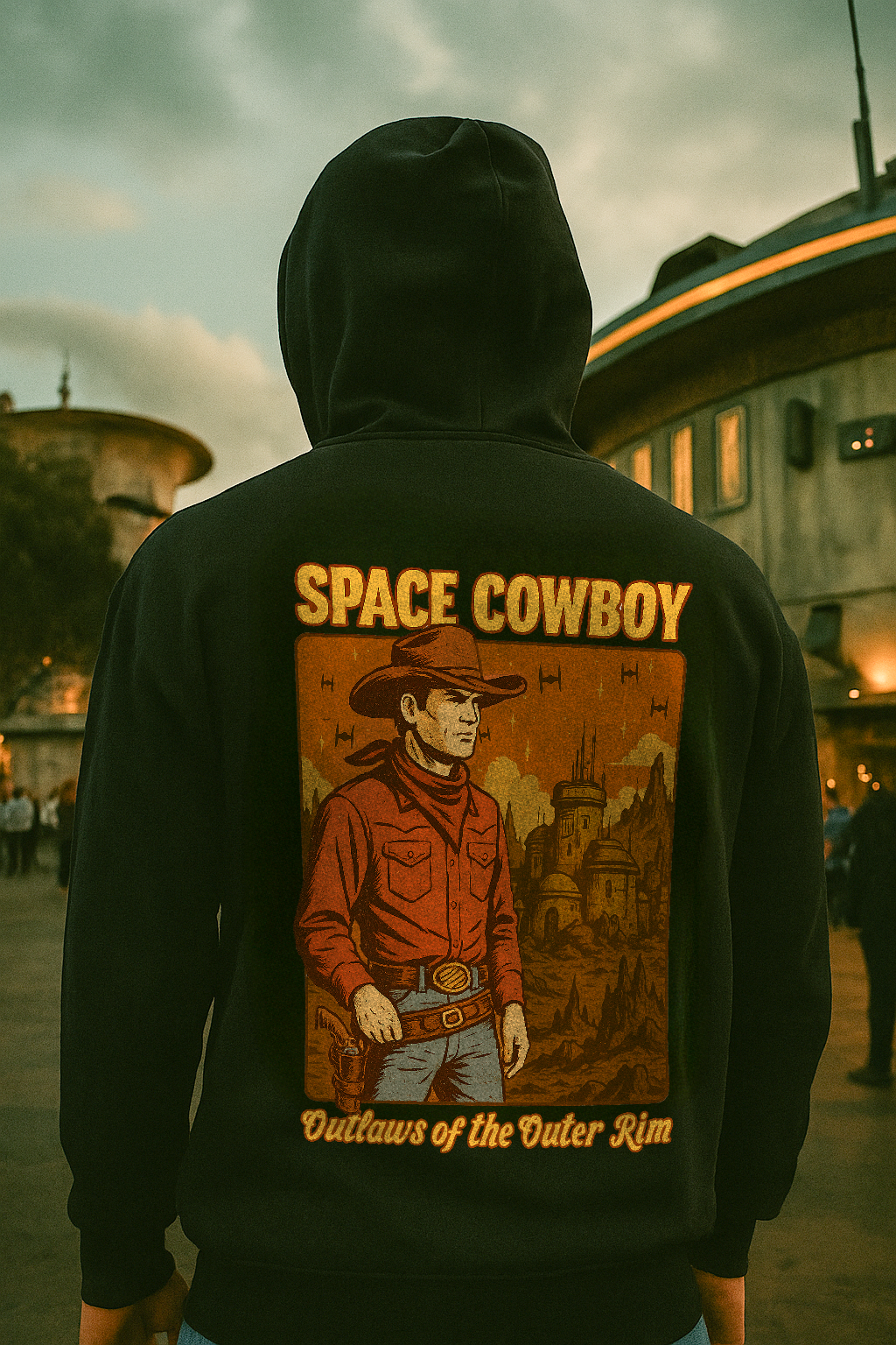 Space Cowboy Outlaws of the Outer Rim Lane Seven Fleece Hoodie