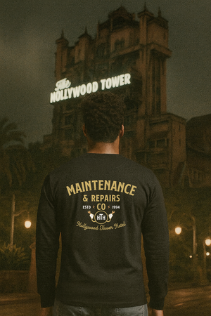 Hollywood Tower Hotel Maintenance & Repairs Comfort Colors Unisex Garment-dyed Long Sleeve T-Shirt