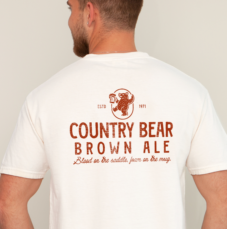 Country Bear Brown Ale Comfort Colors Unisex Garment-Dyed T-shirt