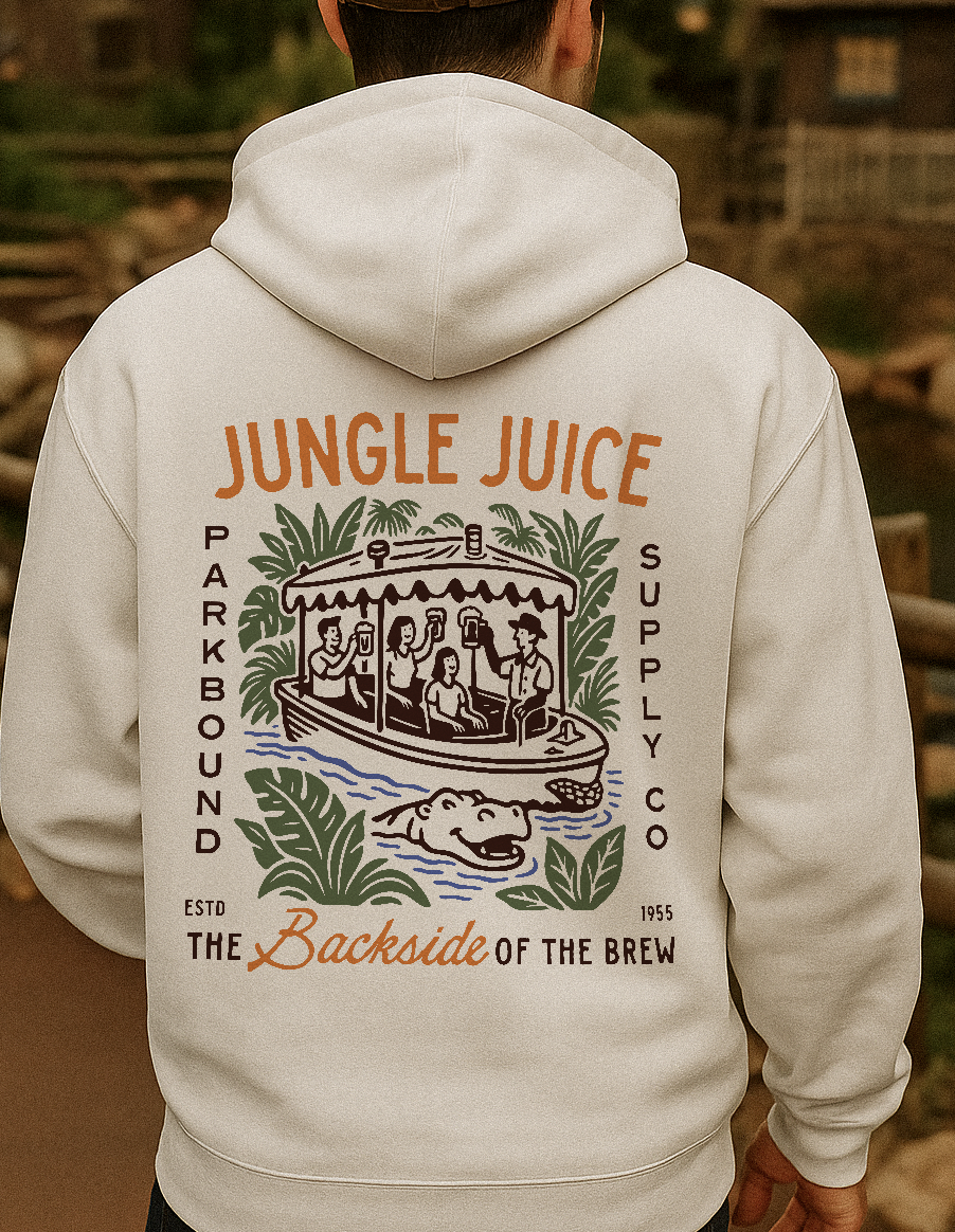 Jungle Juice - The Backside of the Brew Lane Seven Fleece Hoodie