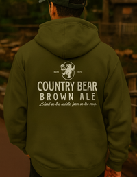 Country Bear Brown Ale Lane Seven Fleece Hoodie