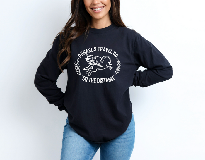 Pegasus Travel Co Comfort Colors Unisex Garment-dyed Long Sleeve T-Shirt